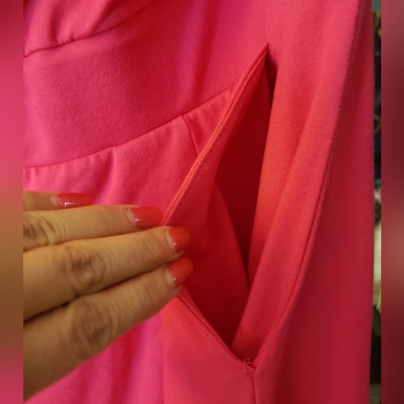 Torrid Pink Off Shoulder Foxy Skater Dress - Picture 5 of 8